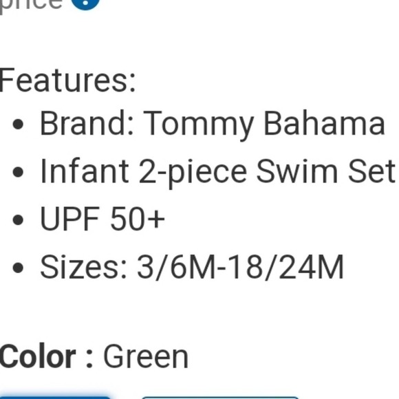 🛑 2 / $40 Sale! Tommy Bahama Infant 2-piece Swim Set UPF50+ / Shark Print  NWT - Picture 5 of 9